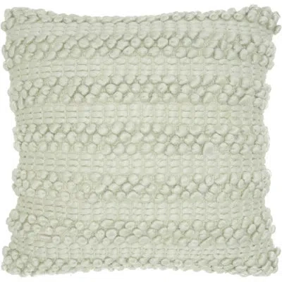 Mina Victory Striped Throw Pillow With Texture In Spa
