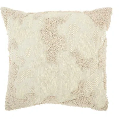 Mina Victory Textured Throw Pillow In Ivory