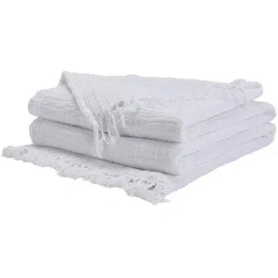 Mina Victory Throw Blanket In White