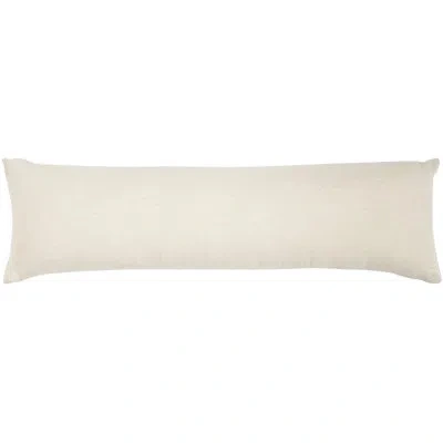 Mina Victory Vj211 100% Cotton Lumbar Rectangular Pillow Cover & Insert In Beige