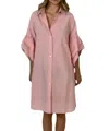 Minan Wong Pansy Checkered Ruffled Shirt Dress In Pink In Pink