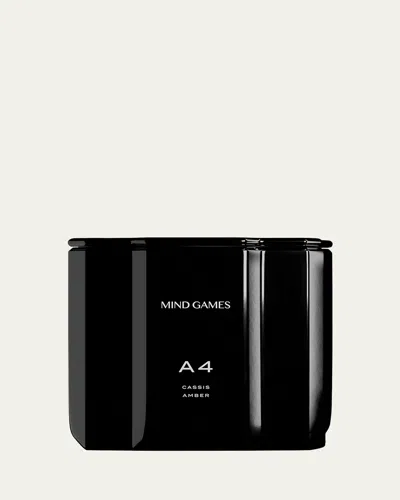 Mind Games A4 Black Queen Cassis Amber Luxury Candle, 10 Oz.