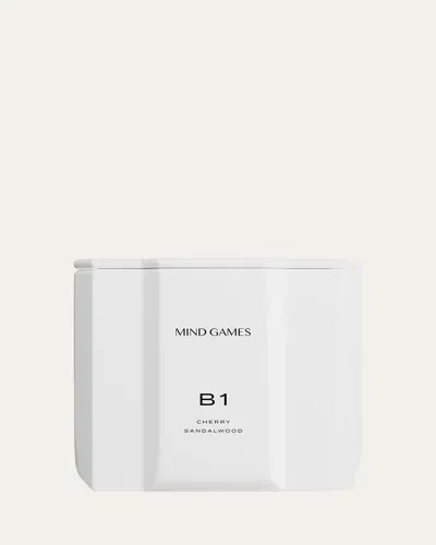Mind Games B1 White King Cherry Sandalwood Luxury Candle, 10 Oz.