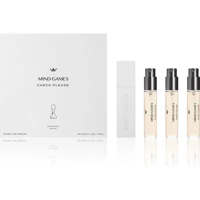 Mind Games Check Please Travel Trio Gift Set In Transparent