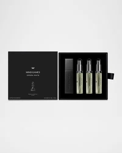 Mind Games Opera Mate Extrait De Parfum Travel Trio Gift Set, 3 X 0.25 Oz. In Black