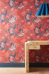 Mind The Gap Saxon Tapestry Wallpaper In Red