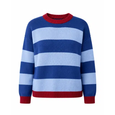 Mind Traveler Women's Alexia Blue Striped Sweater