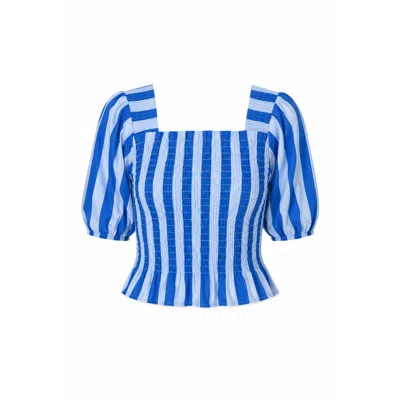 Mind Traveler Women's Beth Blue Striped Top