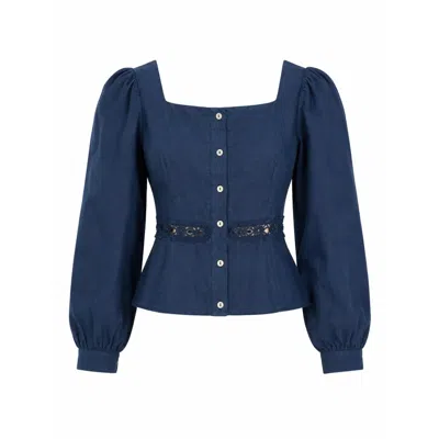 Mind Traveler Women's Blue Roma Navy Blouse