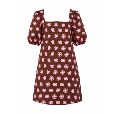 Mind Traveler Women's Bruna Sun Brown And Pink Dress