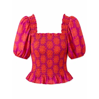 Mind Traveler Women's Casiopea Red And Orange Top