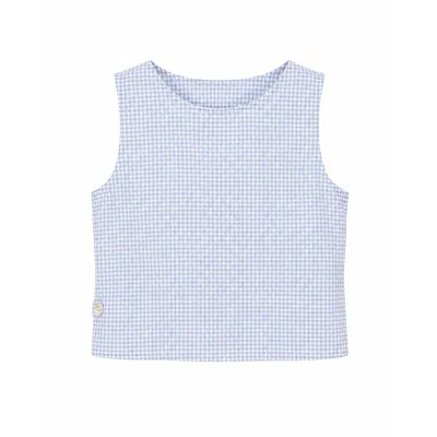 Mind Traveler Women's Claudia Sky Blue Gingham Top