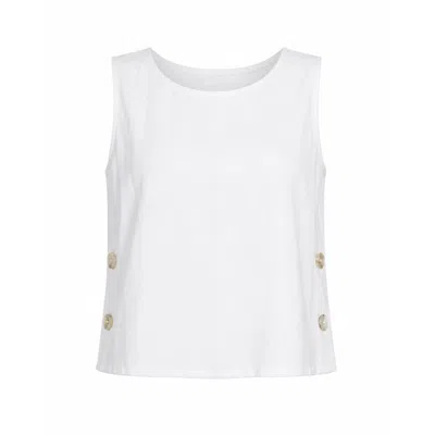 Mind Traveler Women's Claudia White Linen Top