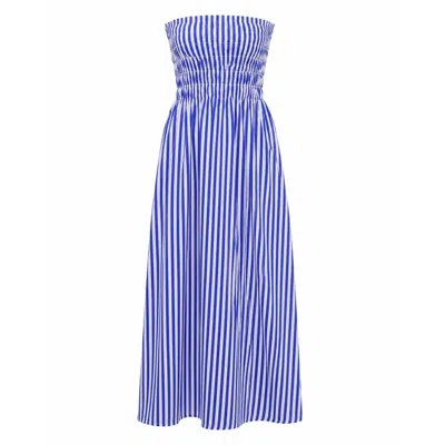 Mind Traveler Women's Emily Blue And Pink Striped Dress