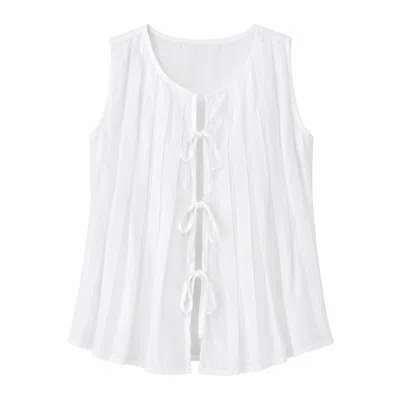 Mind Traveler Women's Gigi White Linen Top