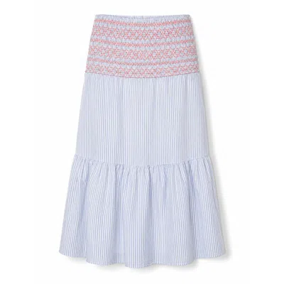 Mind Traveler Women's Lina Light Blue Striped Skirt