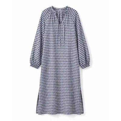 Mind Traveler Women's Matilde Navy Gingham Dress In Blue