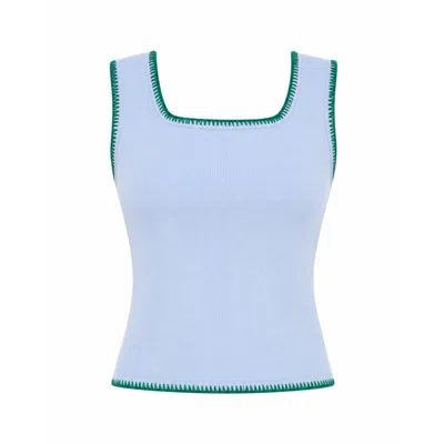 Mind Traveler Women's Miriam Sky Blue And Green Top