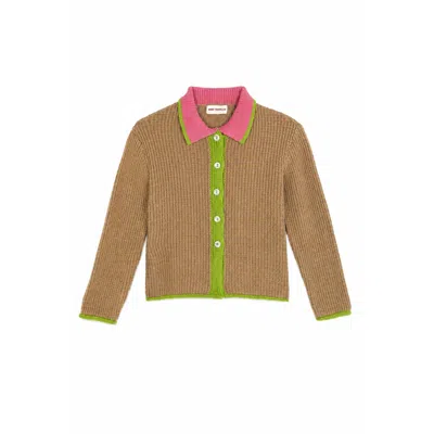 Mind Traveler Women's Neutrals Tina Beige Cotton Cardigan In Sand