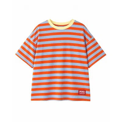 Mind Traveler Women's Orange Camiseta Nunu Naranja Y Celeste