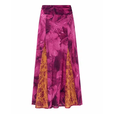 Mind Traveler Women's Purple Falda Jimena Buganvilla Y Ocre Reversible In Multi