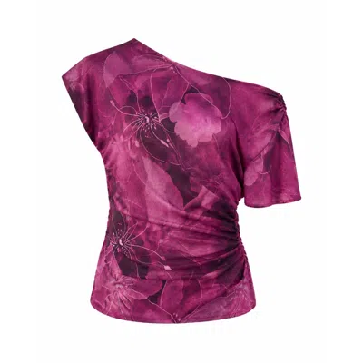 Mind Traveler Women's Purple Jimena Bougainvillea And Ochre Reversible Top