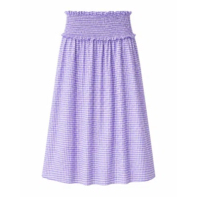 Mind Traveler Women's Purple Lea Lavender Gingham Skirt