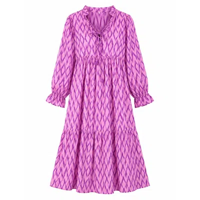 Mind Traveler Women's Purple Vestido Allegra Rombos Morado