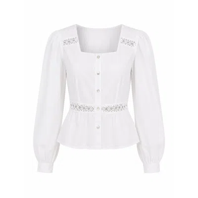 Mind Traveler Women's Roma White Blouse