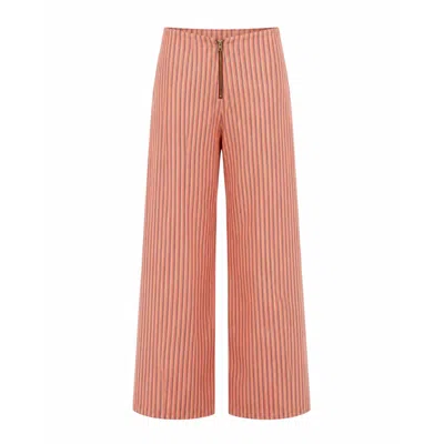 Mind Traveler Women's Thais Pink Linen Trousers
