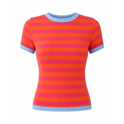 Mind Traveler Women's Tiara Orange And Fuchsia Top