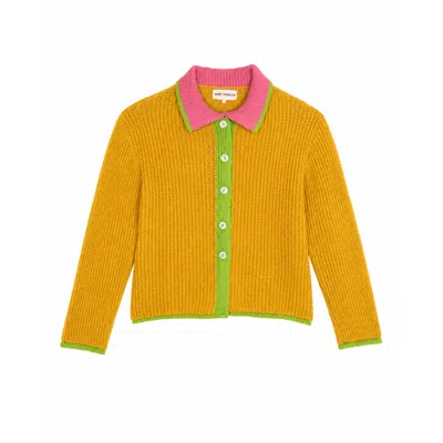 Mind Traveler Women's Yellow Tina Mustard Cotton Cardigan