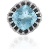 Mindi Mond Aquamarine & Diamond Ring In 18k White Gold