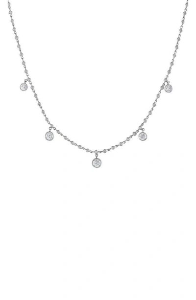 Mindi Mond Bezel Diamond Charm Necklace In 18k White Gold