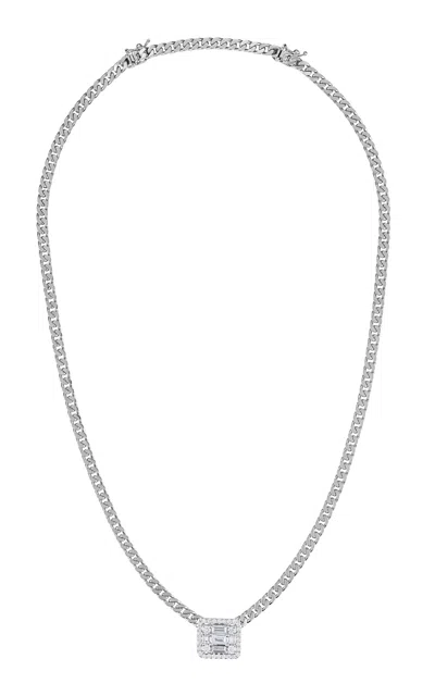 Mindi Mond Clarity 18k White Gold Diamond Necklace In Metallic