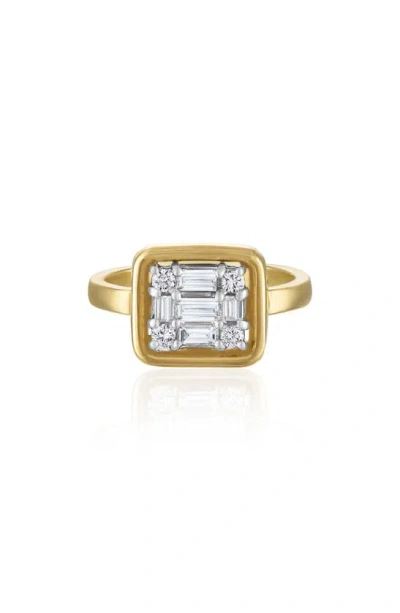 Mindi Mond Clarity Cube Diamond Ring In Gold