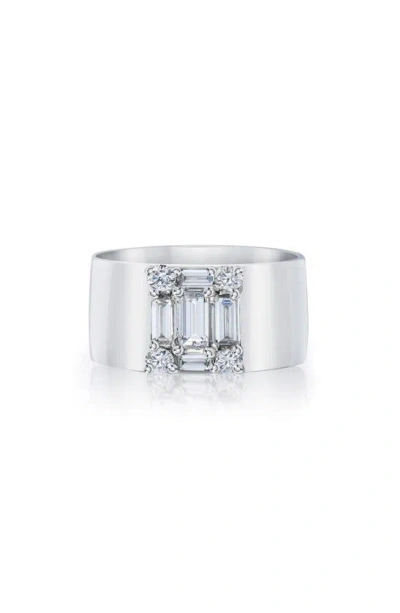 Mindi Mond Clarity Diamond Cigar Band Ring In 18k White Gold