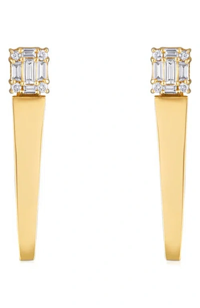 Mindi Mond Clarity Diamond Icicle Earrings In Gold