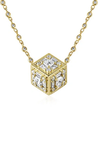 Mindi Mond Clarity Dimensional Diamond Pendant Necklace In Gold