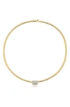 Mindi Mond 18kt Yellow Gold Clarity Cube Diamond Choker In 18k Yellow Gold