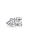 Mindi Mond Clarity Step Diamond Band Ring In 18k White Gold
