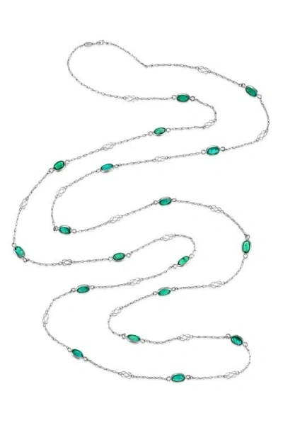 Mindi Mond Emerald Gatsby Chain Necklace In Green
