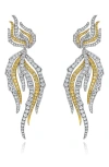Mindi Mond Fire & Ice Diamond Drop Earrings In Dia/18k Yg