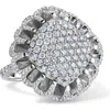 Mindi Mond Floating All Diamond Ring In Silver