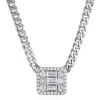 Mindi Mond Halo Cube Diamond Curb Chain Necklace
