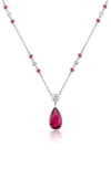 Mindi Mond Icon Diamond By The Yard Pendant Necklace In Platinum/ Diamond/ Stone