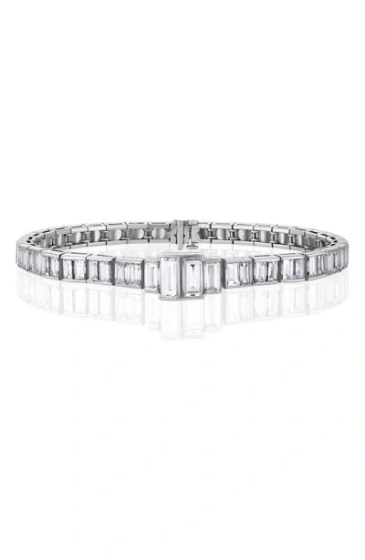 Mindi Mond Icon Diamond Lovers Line Bracelet In Metallic
