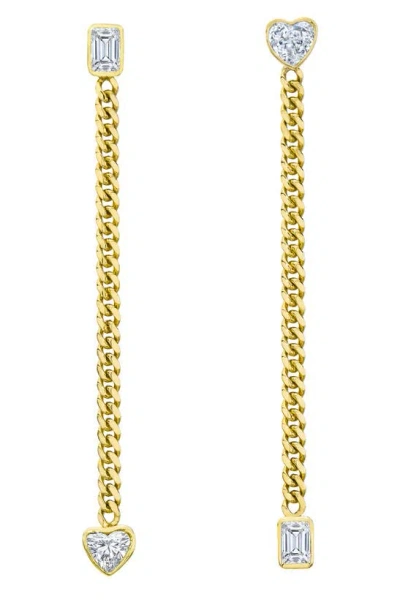 Mindi Mond Icon Fancy Chain Diamond Mismatched Earrings In Yellow Gold/ Diamond