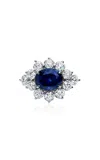 Mindi Mond New York 18k White Gold Sapphire And Diamond Ring In White