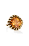 Mindi Mond New York 18k Yellow Gold Diamond Citrine Ring